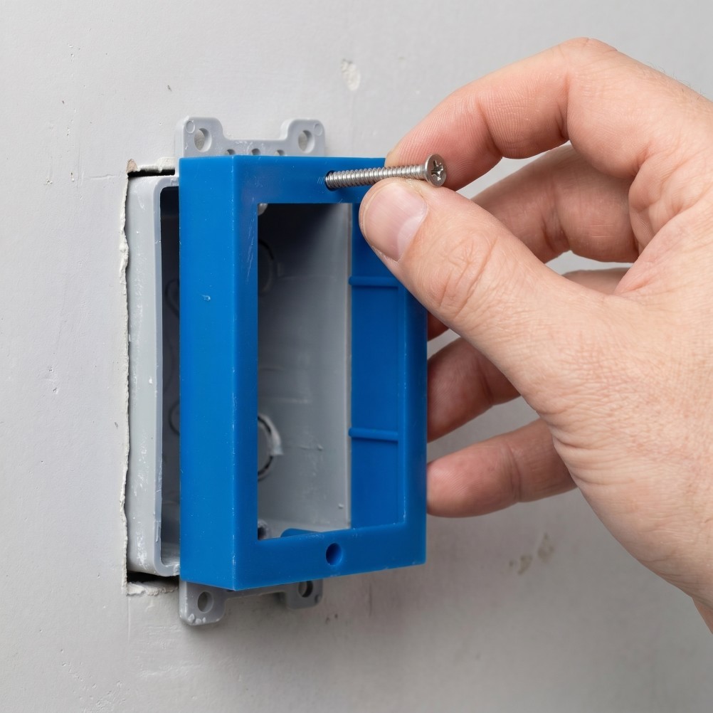 6pcs Single Gang Receptacle Outlet Box Extenders with Screws, Receptacle