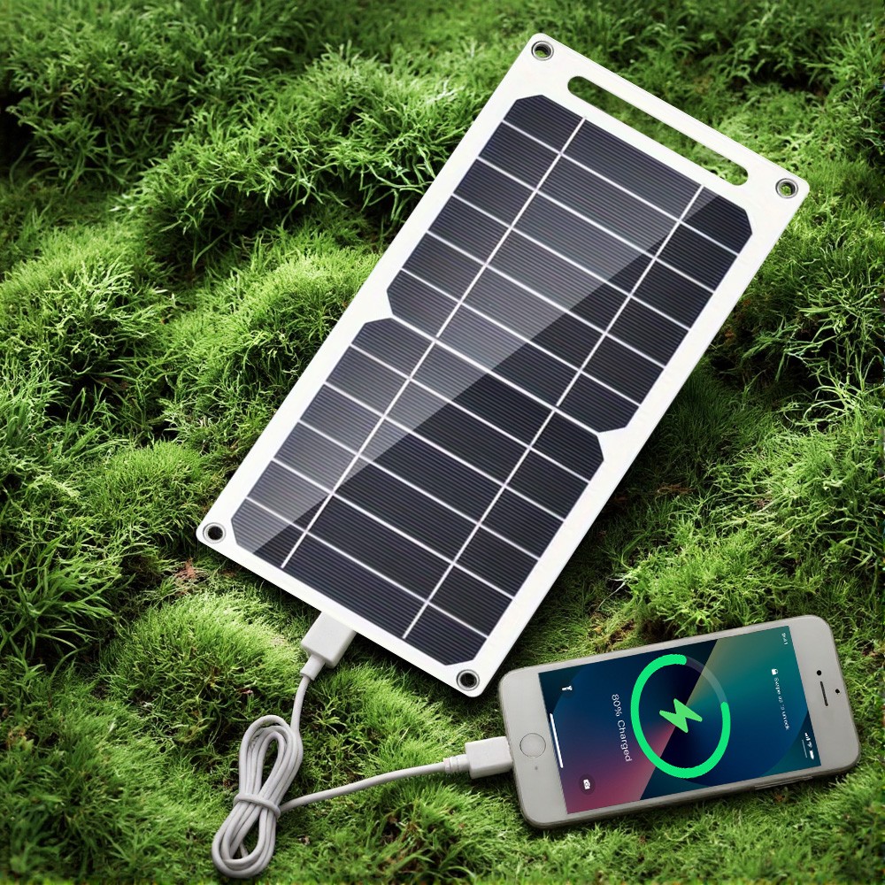 Portable 15W Solar Panel USB 5V Output Charger for Phone Camping Hiking Outdoor