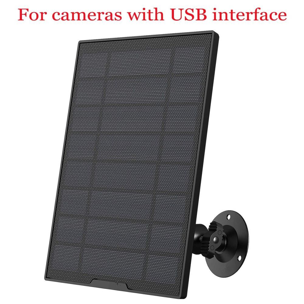ieGeek Solar Panel for Outdoor Wireless Security Camera CCTV Micro TYPE-C Port
