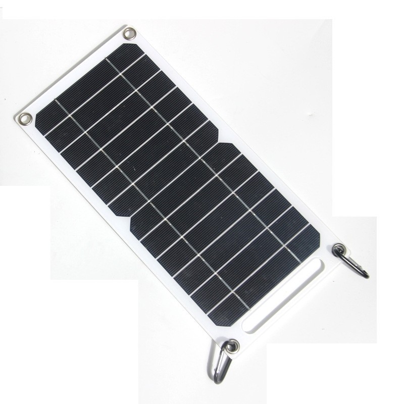 10W 5V Monocrystalline Silicon Solar Panel Charger USB Port Cell Phone Camping