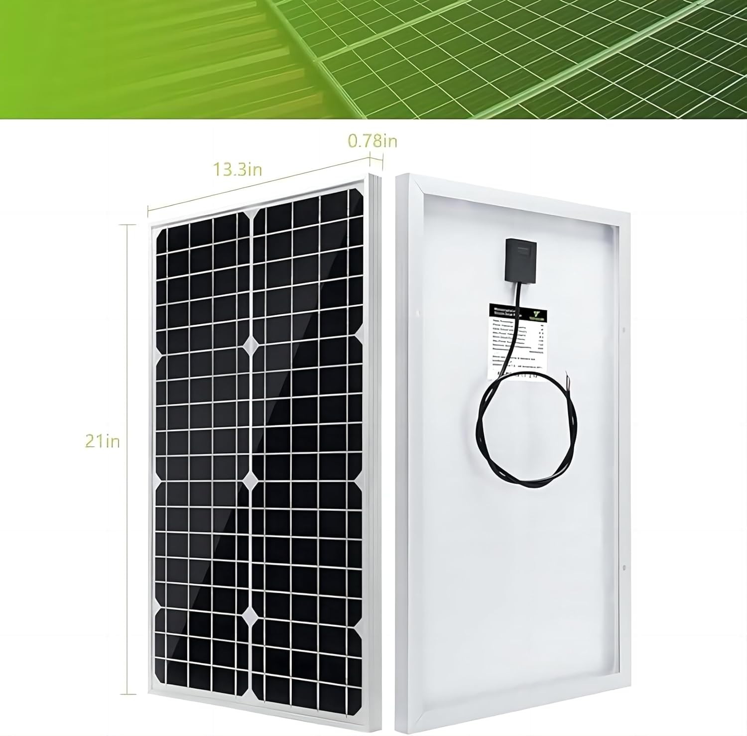 30W 12V/24V Solar Panel Kit, Monocrystalline Solar Battery Trickle Charger Ma…