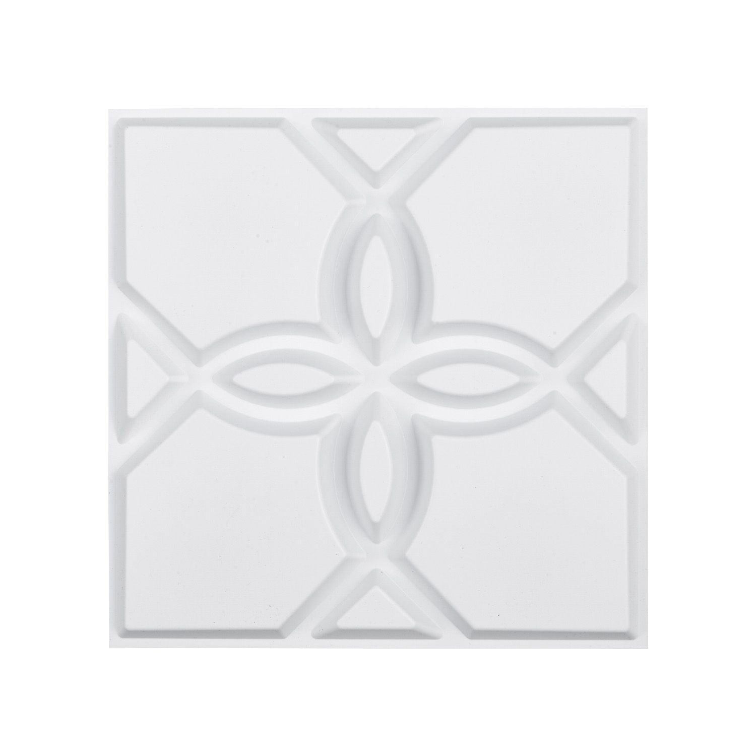 33 – Pack 11.81×11.81 in PVC 3D Floral Wall Panels, 32 Sq.Ft, Matte White for