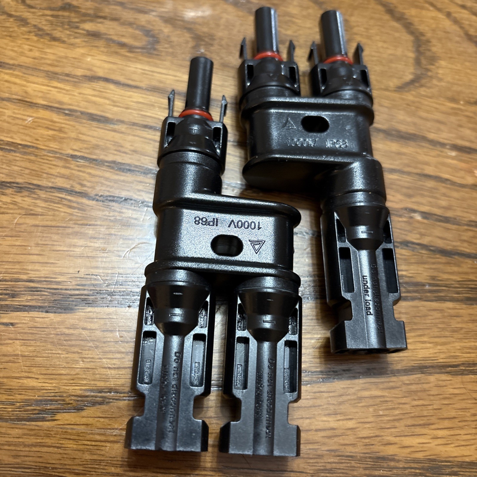 6 Pairs Solar Branch 2-1 Connectors PV Panel Cable Y Connectors for Parallel Con