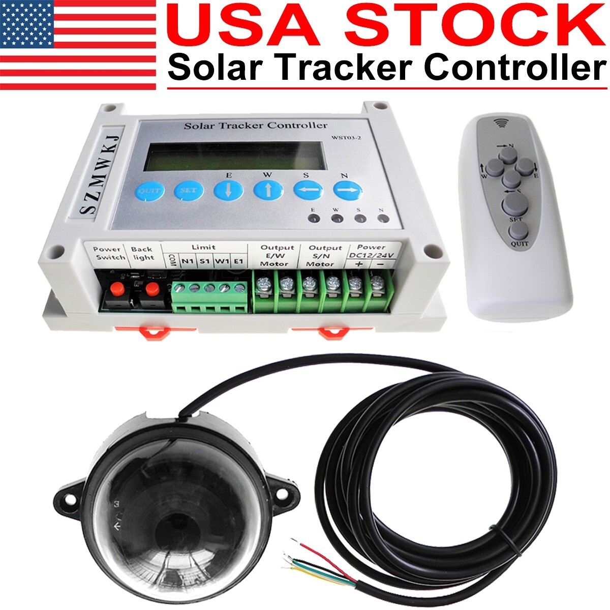 Complete Electronic LCD Dual Axis PV Solar Panel Tracking Tracker Controller IG