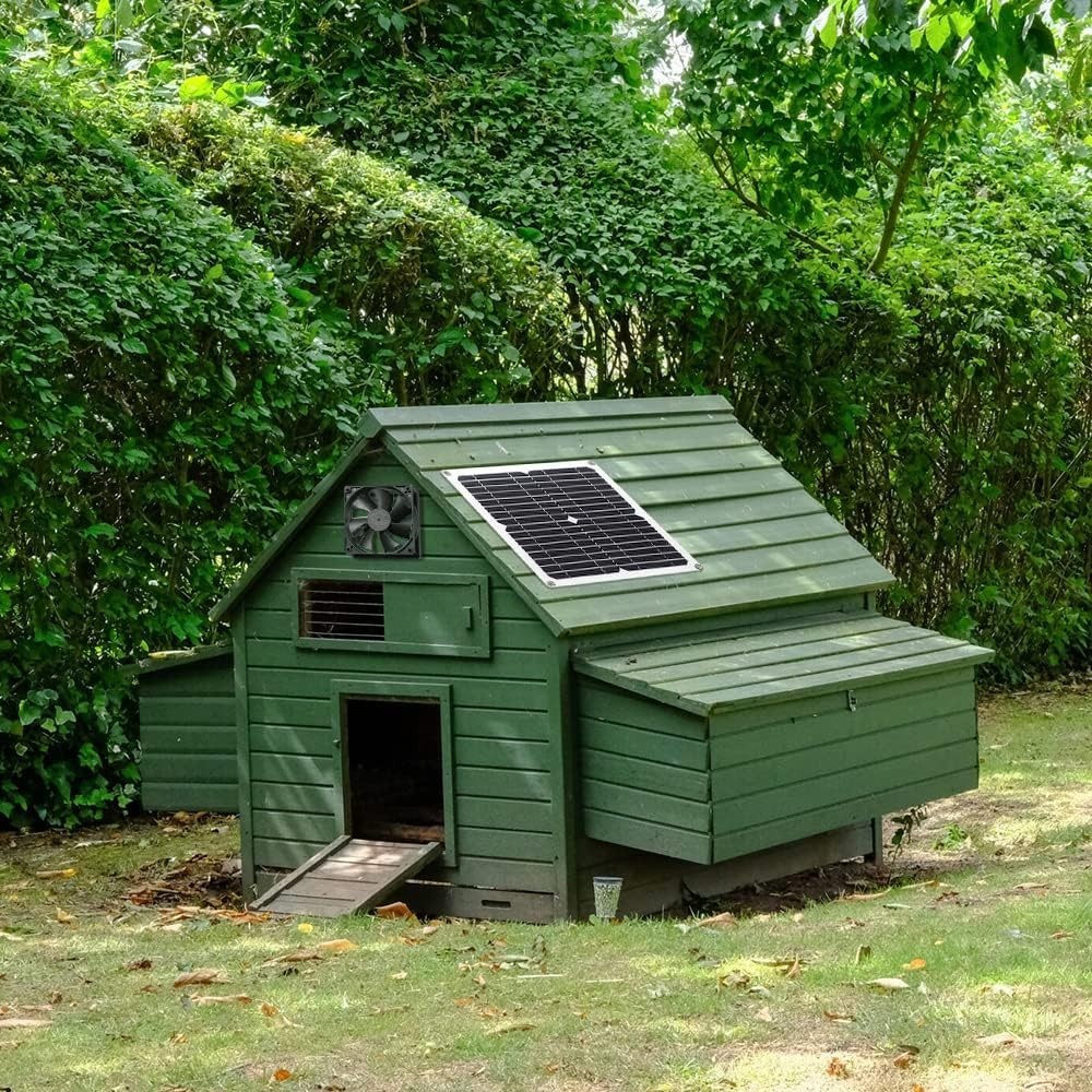 Weatherproof Solar Panel & DC Fan Kit for Effective Airflow & Odor Control