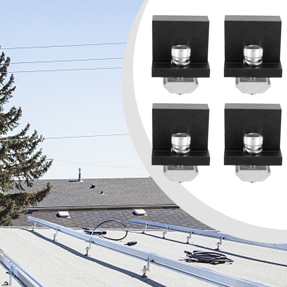 Solar Panel Support Clamp 4/10Pcs Medium Mounting PV Parts Photovoltaic