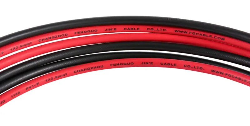 1 Pair PV Cable 2.5/4/6mm² 10-14AWG Black Red Wire with Connector Ends For Solar