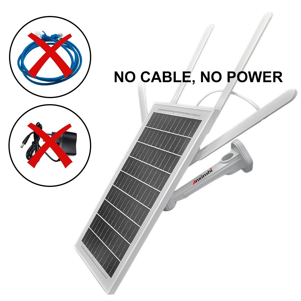 Multi-band 4G SIM solar panel router 10*18650 battery support 4G/ network port