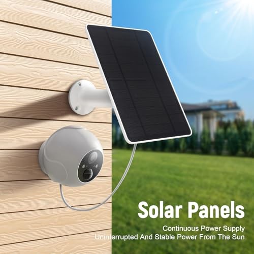 USB Solar Panel for Ring Camera – Type-C Solar Panel Charger 5v 6w White 6W