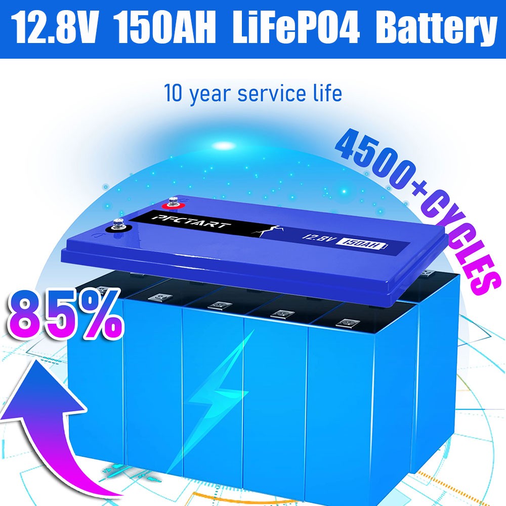 LiFePO4 Deep Cycle Lithium Battery 12V/24V/48V 150Ah 300Ah 450Ah 600Ah For RV