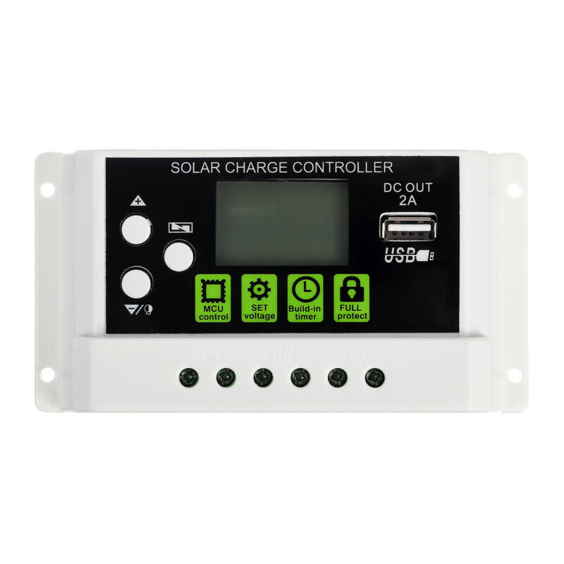 30A 12V/24V PWM Solar Panel Charge Controller Li-ion & Lead Acid Battery Change
