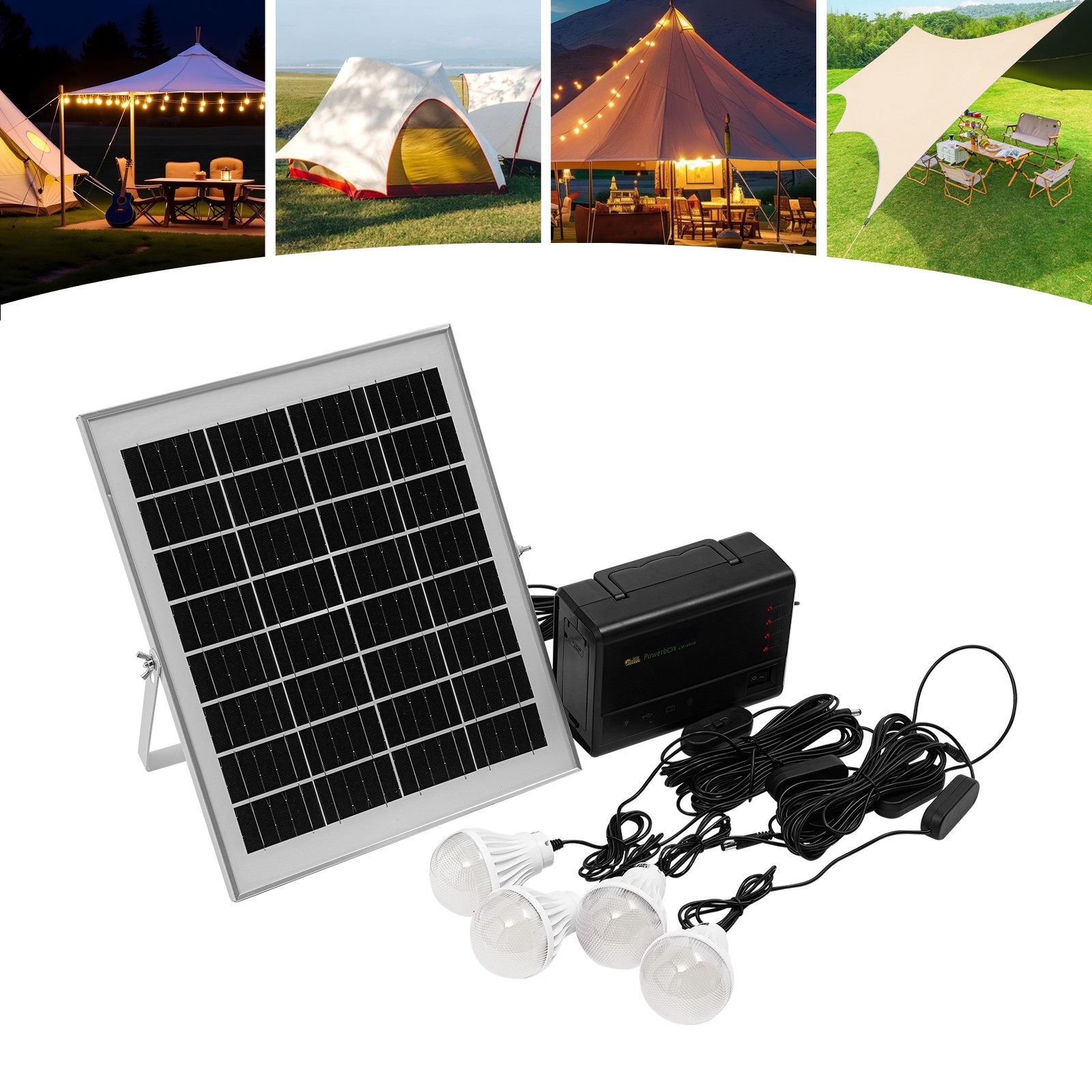 Portable Power Station -Portable Solar Generator with Panels Backup Supply US