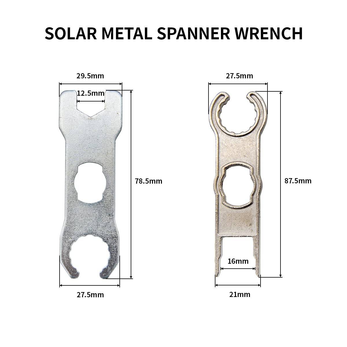 2 Pairs Solar Metal Spanner WrenchSolar Panel Connector Tools Assembly and Di…