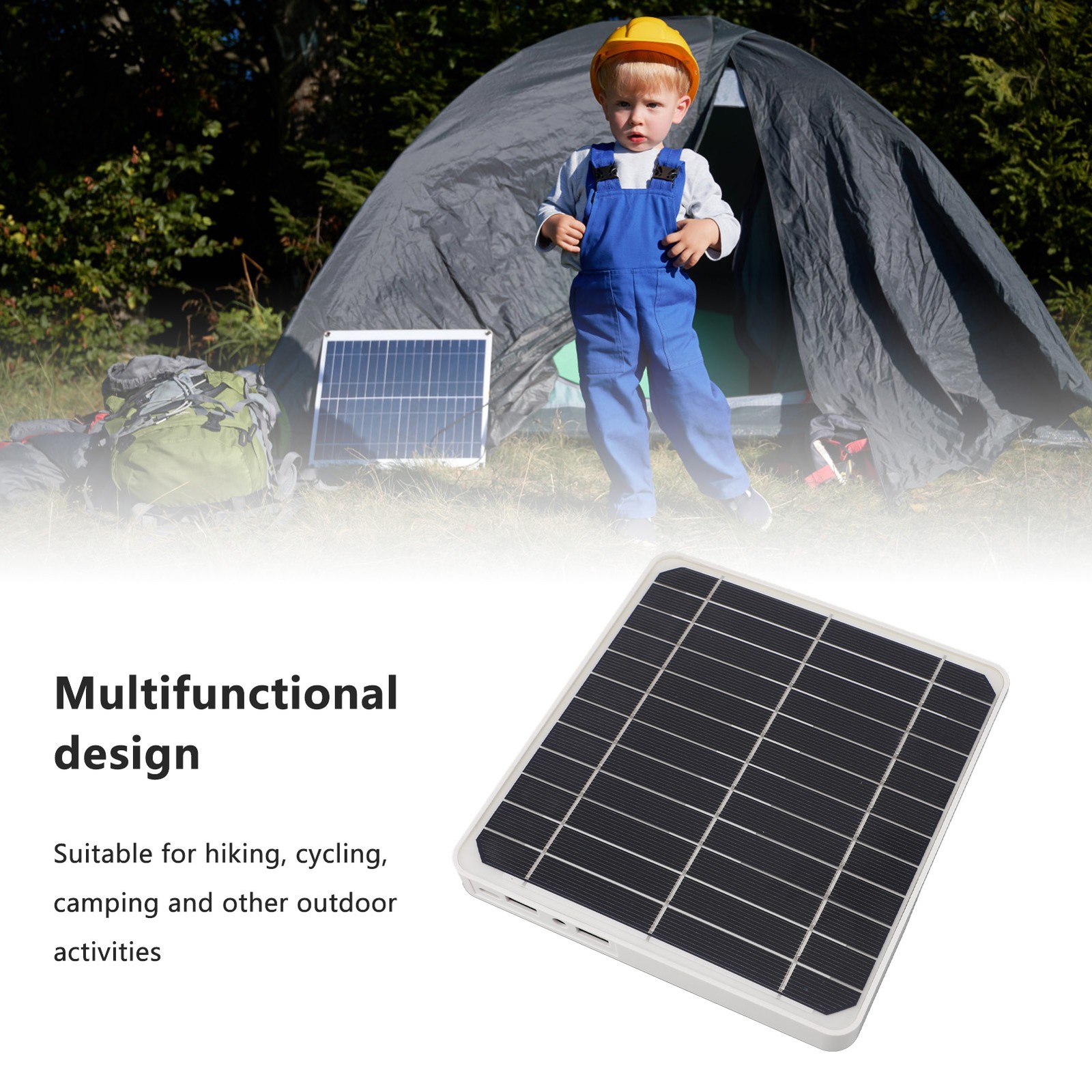 20W Solar Panel With USB TYPE C DC Port Waterproof 5V 2A Portable Solarˇ