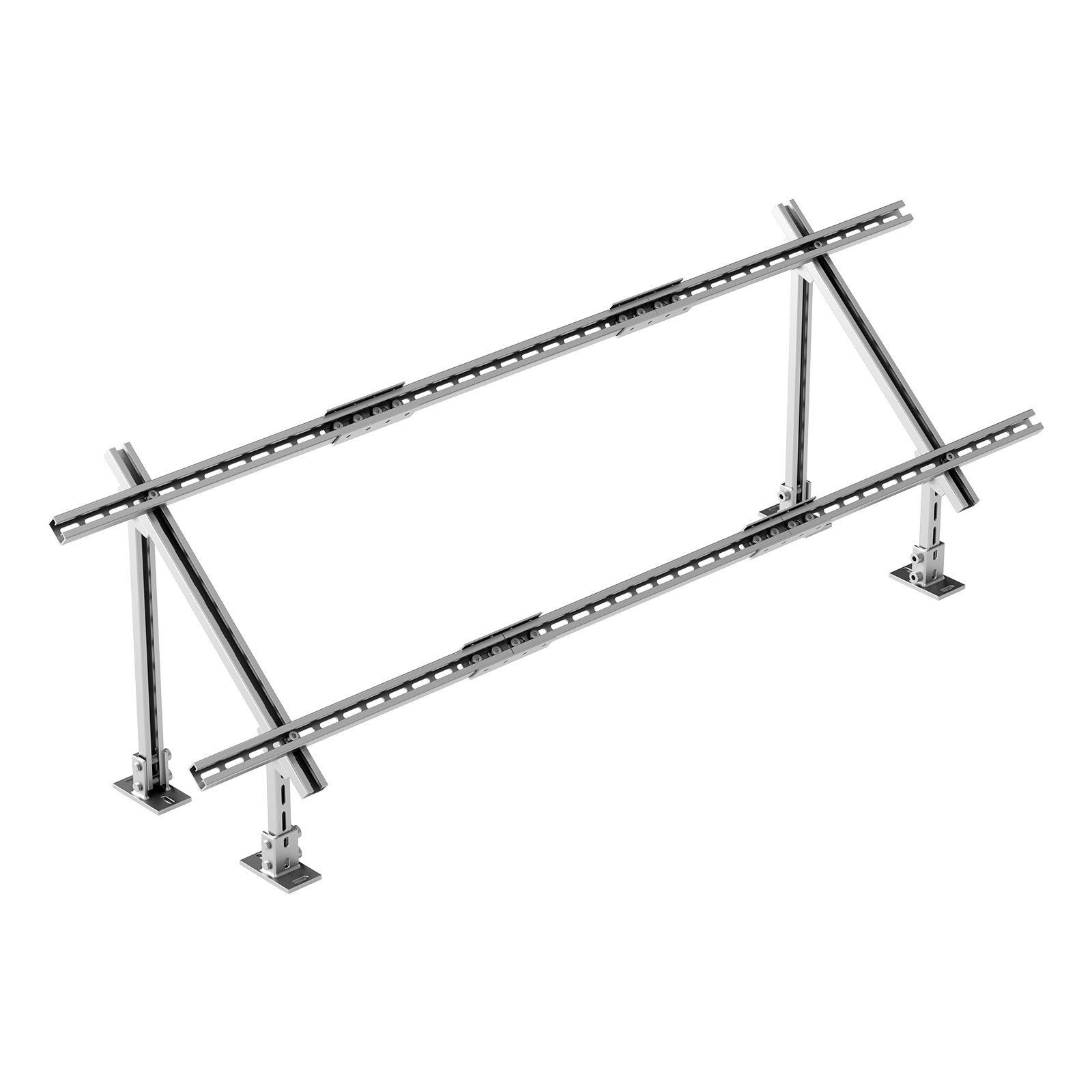 Carbon Steel Solar Bracket 330lb Capacity 30-60° Adjustable for 1-4 Panels