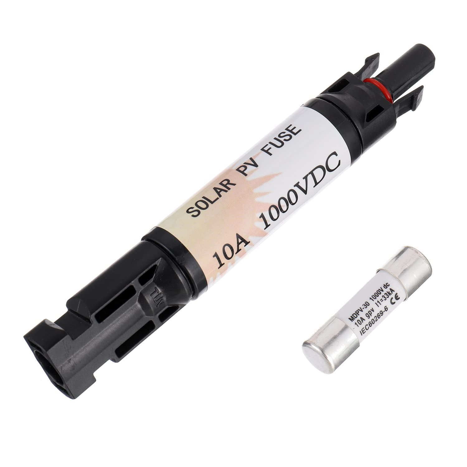 15A Solar Fuse Holder Waterproof PV Inline Fuse Holder for Solar Panel DC