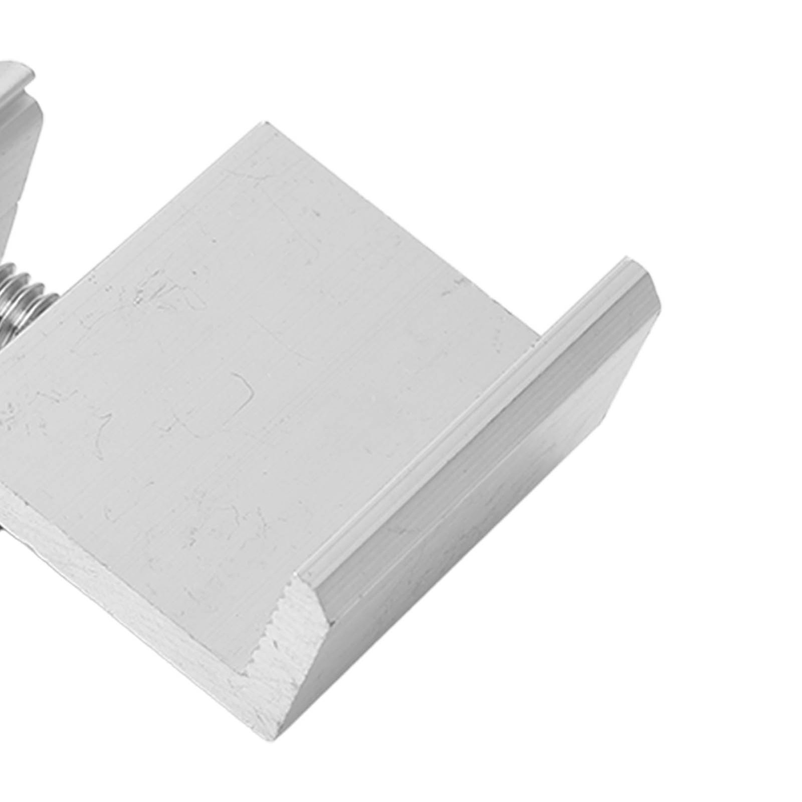 10x Solar Mount Z Bracket Pressing Block PV Panel Rail End Grounding Clamps 40mm