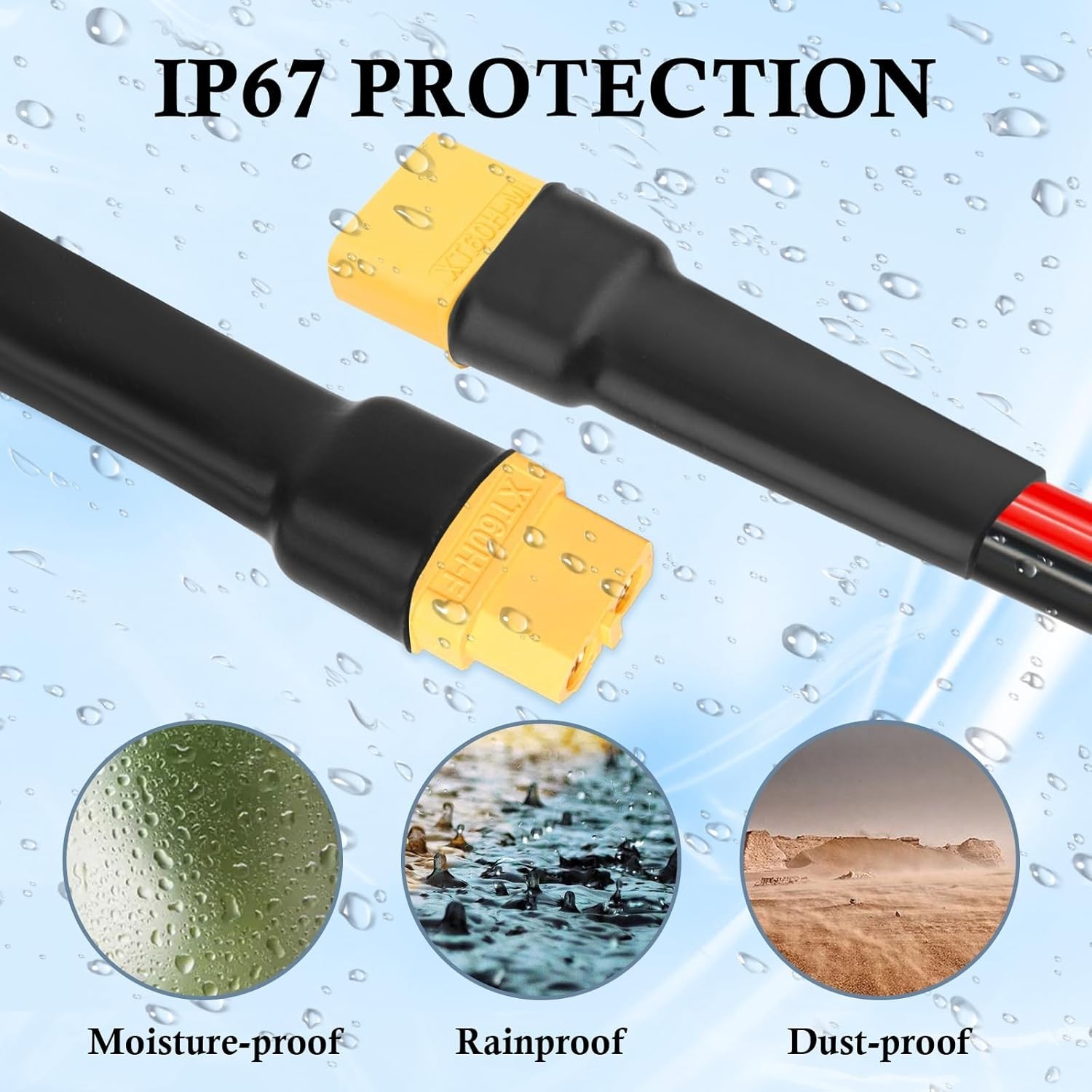 Reliable XT60 Adapter 10AWG 15FT Extension Cable Solar Panel