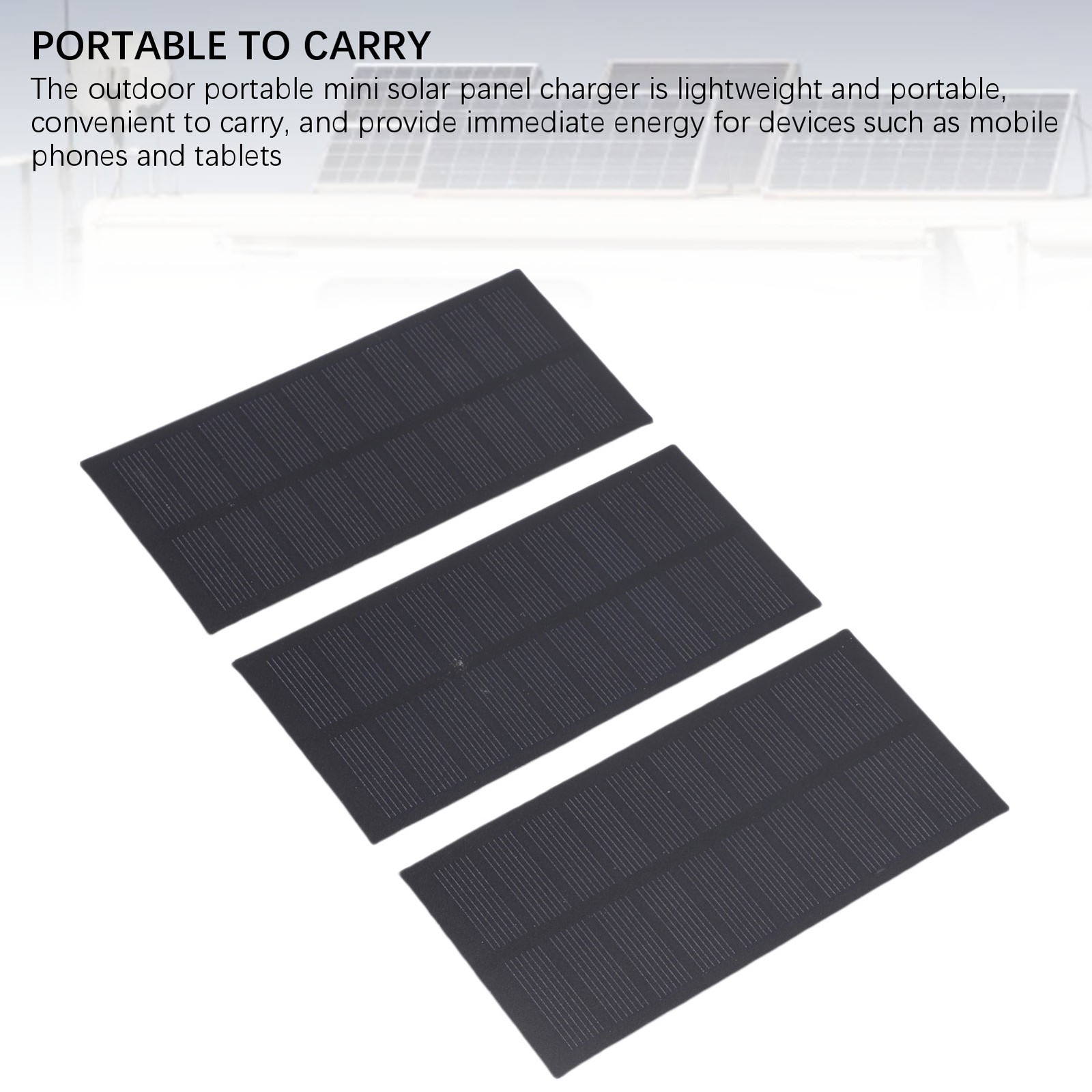 3Pcs Mini Solar Panel Charger 1.3W Monocrystalline PET For Battery Mobile P RCNR