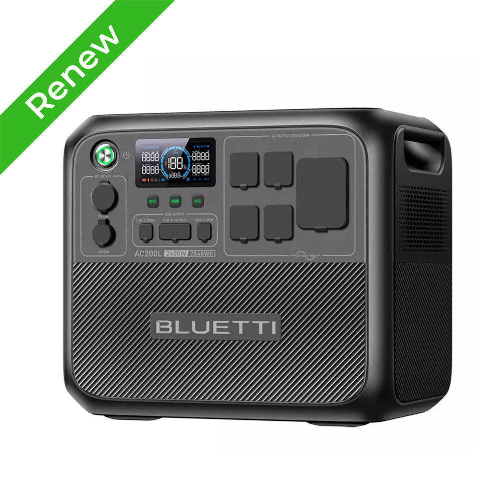 BLUETTI AC200L 2400W 2048Wh Power Station Home Backup Extreme Weather Renew