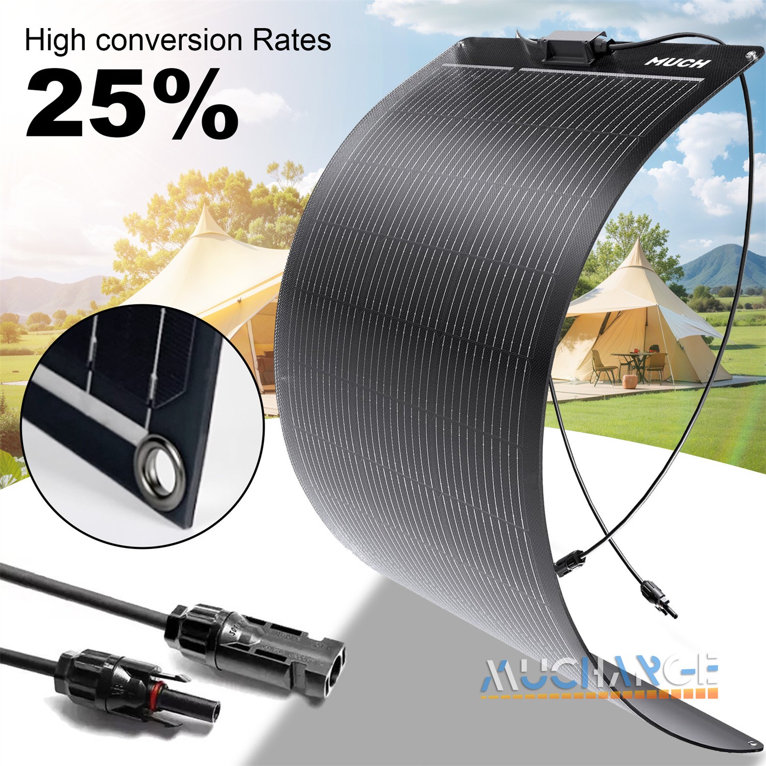 100W 200W 400Watt Flexible Solar Panel Kit Mono PV Home RV Battery Boat Off Grid