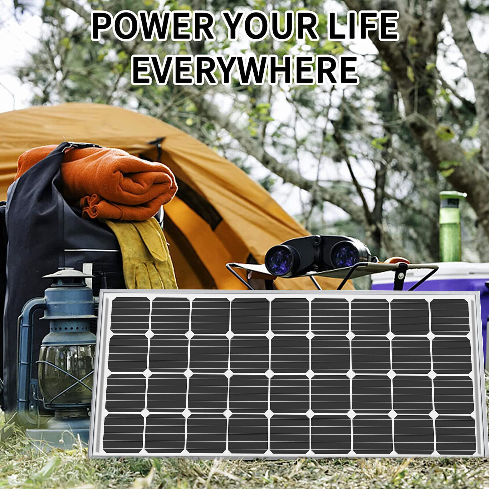 300W Solar Panel Flexible 12v Portable Power Mono Camping Home RV Battery Charge