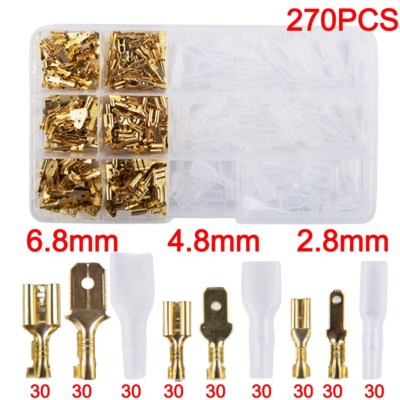 Robust Metal and Plastic Electrical Connector Kit with 270 Assorted Pieces