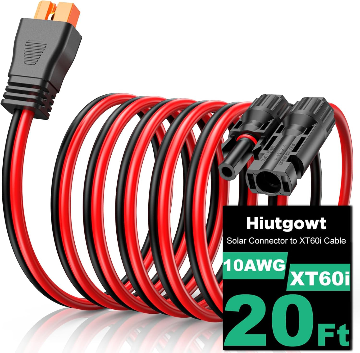 Oududianzi 10AWG Xt60I Solar Cable 20FT, Solar to Xt60I Cable 3 10 15 25 20 30 4
