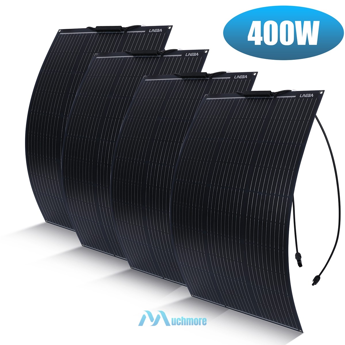 200W 400W Watt Mono Flexible Solar Panel 12V Off-Grid Battery Charger RV Home