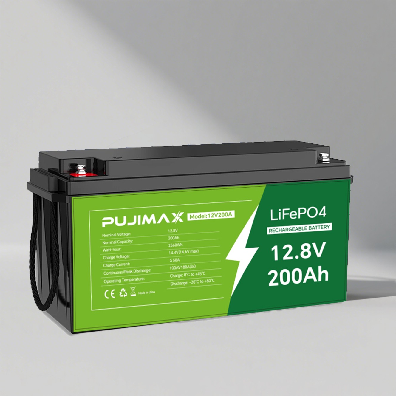12V 200Ah LiFePO4 Battery Auto Grade 15000 Deep Cycles Lightweight Solar RV