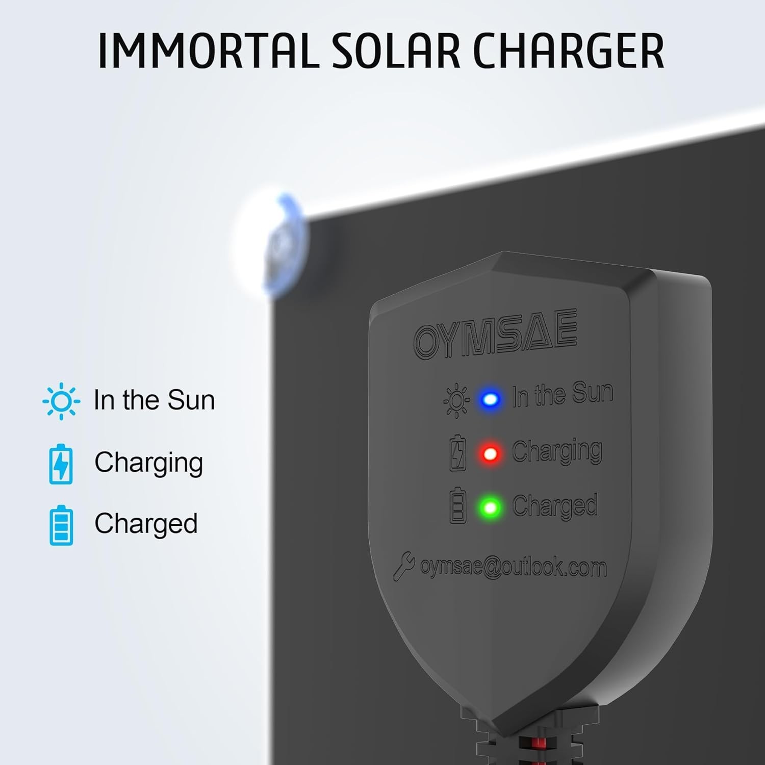Efficient Solar Battery Charger with Visual Status – Ideal for Automotive & RVs