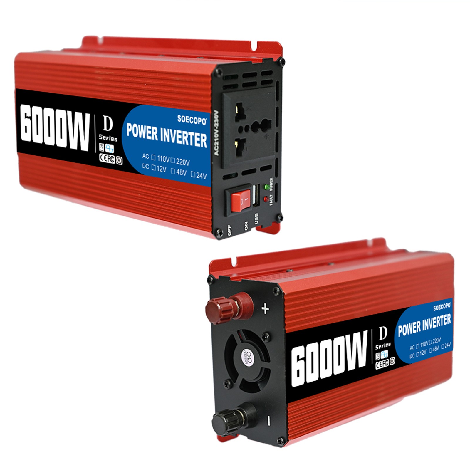 Ultimate 6000W Solar Power Bundle: Inverter DC 12V – AC 110V/220V + 2pcs Solar