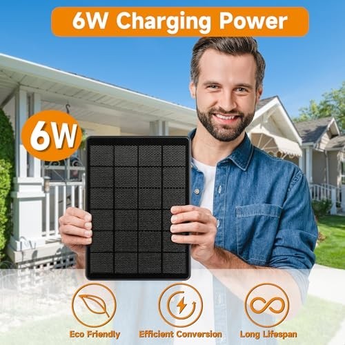 4 Pack Solar Panel Charger for Blink Outdoor Cameras, 6W with 360° Mount & 10ft