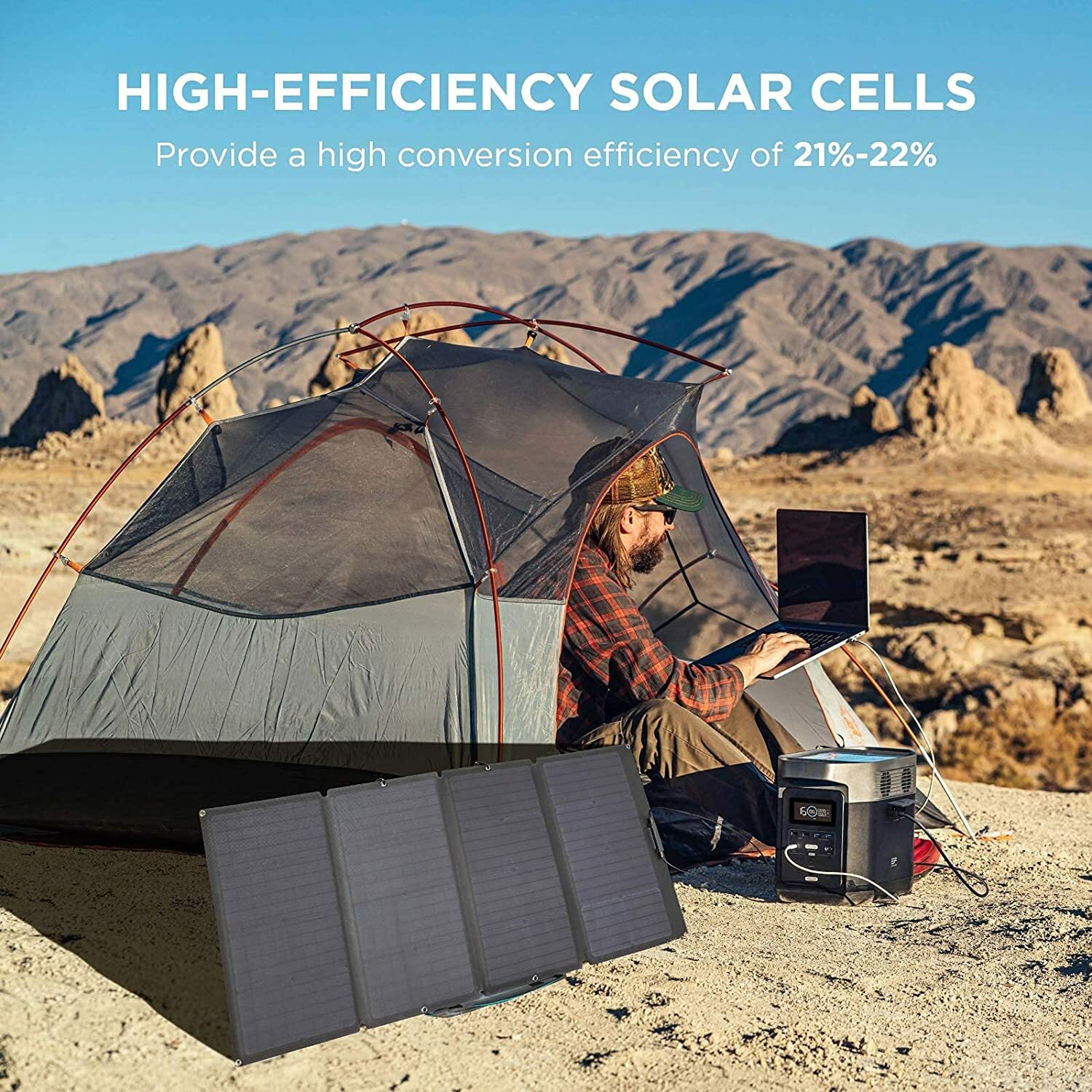ECOFLOW 160 WATT Solar Panel Portable Foldable Briefcase ADJUSTABLE KICKSTAND