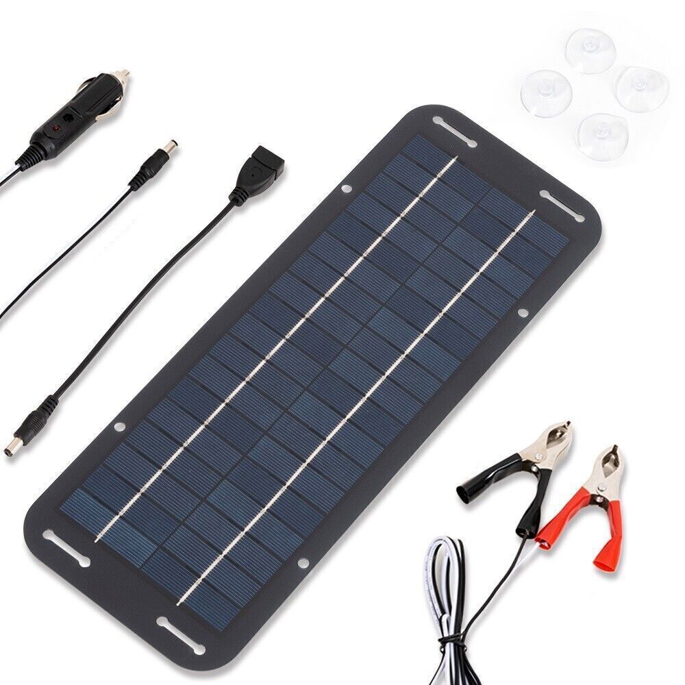 60W Solar Panel 12 Volt Trickle Battery Charger For Caravan Car Van Boat Kit