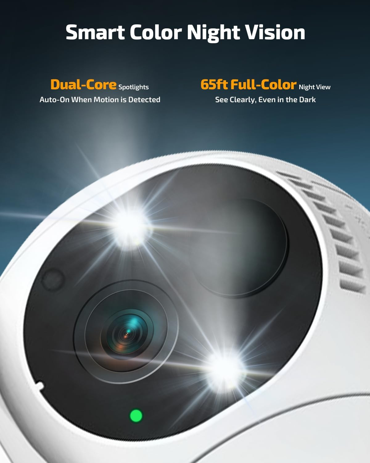 《100% Solar Powered &Full 360° Coverage》Outdoor Wireless PTZ Camera System, 4MP