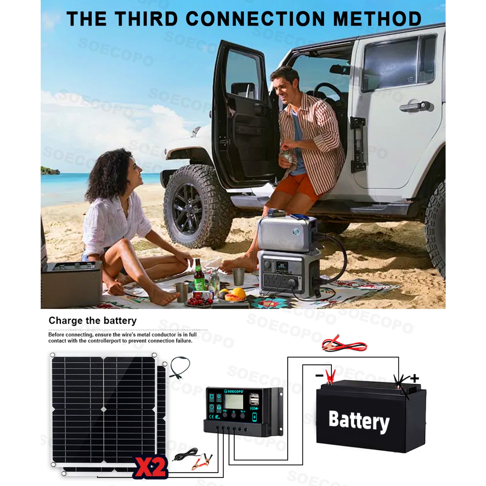 Complete 7000W Off-Grid Solar Kit 7000W Inverter 2pcs 300W Solar Panels