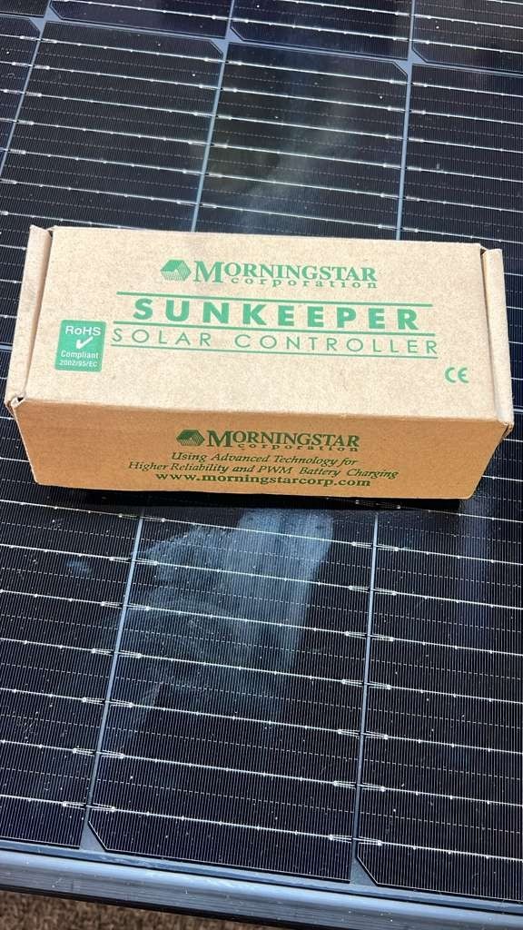 Morningstar SunKeeper SK‑12 12A 12V PWM Charge Controller – Outdoor Panel‑Mount