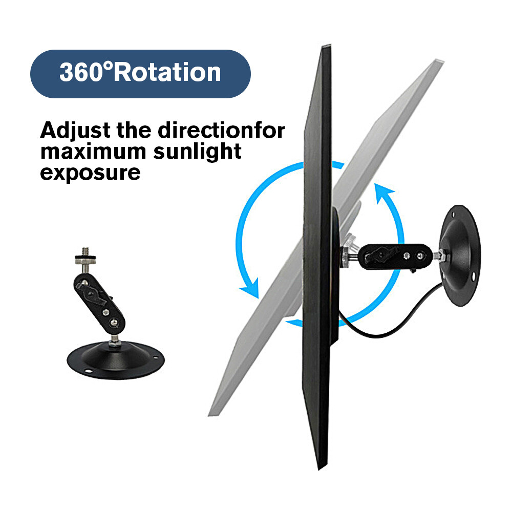 60W 30W 5V Solar Panel Camera Charger for Outdoor Cam Spotlight With Type-C Port
