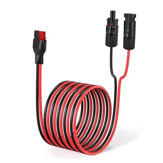 Solar Panel Cable Connector Kit with 10AWG Heavy-Duty Tinned Copper Charge 6FT