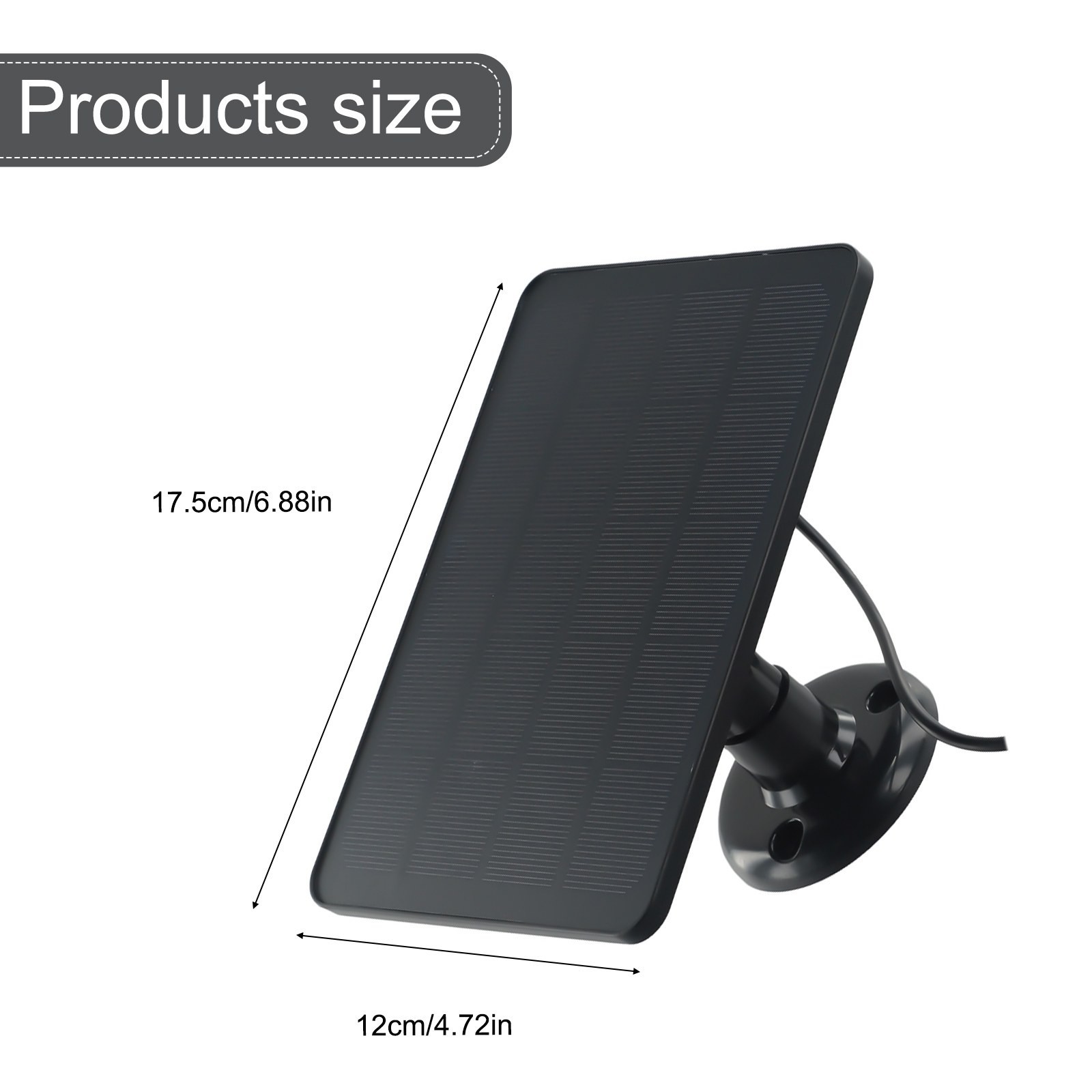 Long Lasting Solar Panel Charger for CCTV Security Cameras and More
