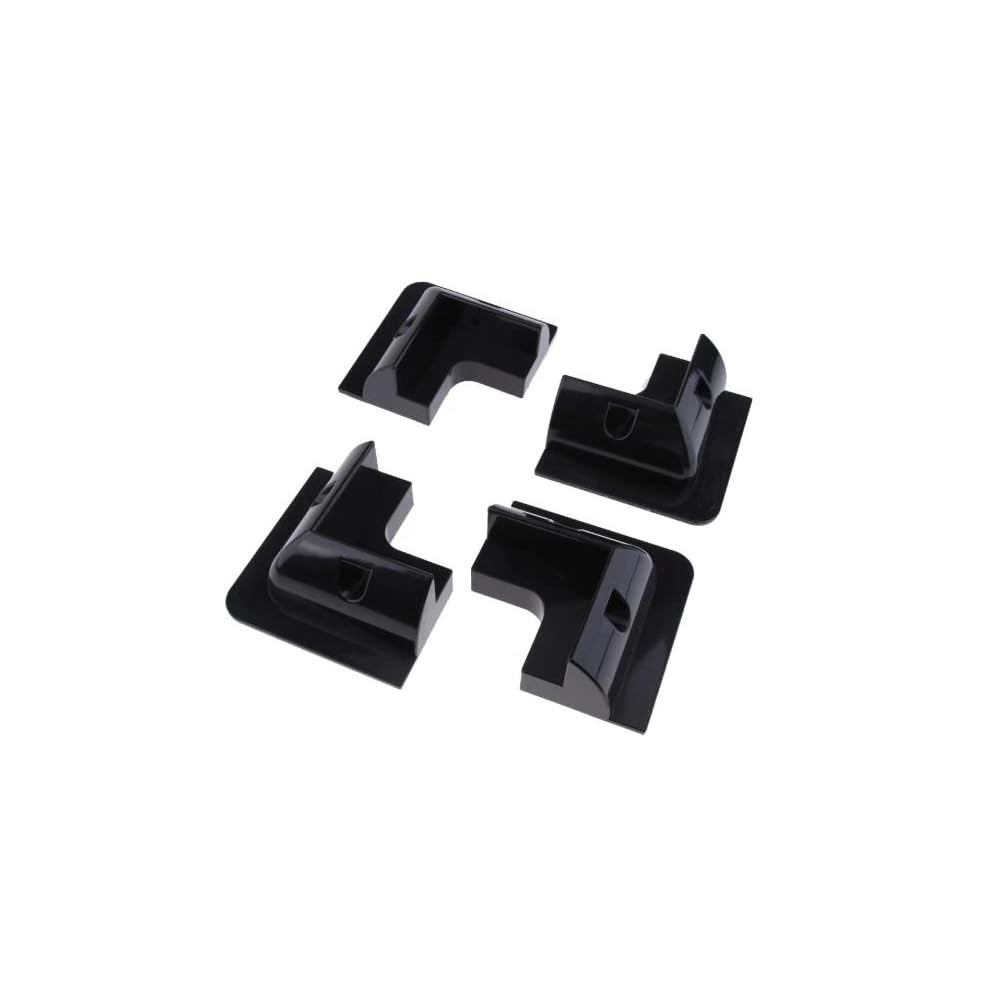 ABS Drill Free Solar Panel Mount 4 Piece (Black) Great for RV’s, Vans, Traile…