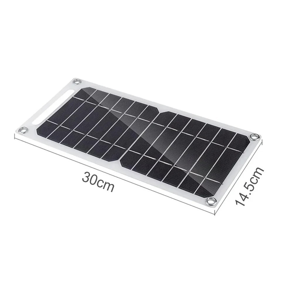 5V Flexible Solar USB Charger Photovoltaic Power Soft Panel Emergency Outdoor T
