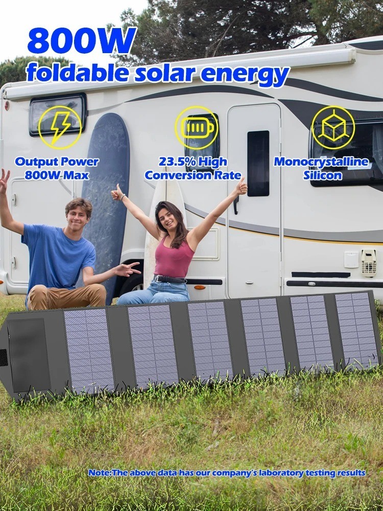 6-fold Foldable 800W Solar Panel Portable mobile Solar Panels Charger USB 5V