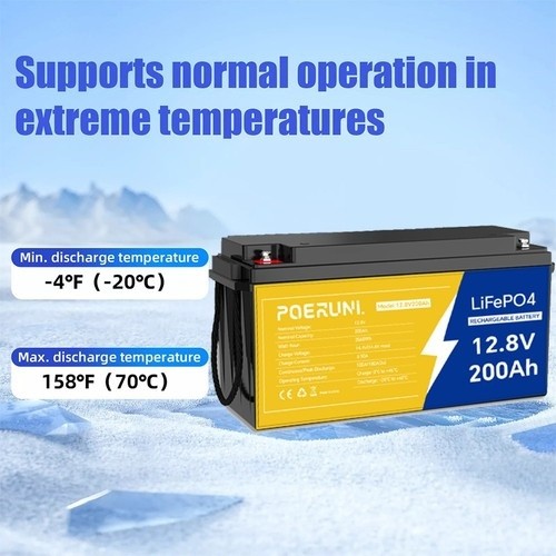 12V 100AH LiFePO4 Battery Lithium for Deep Cycle Solar RV Panel Off-grid Marine