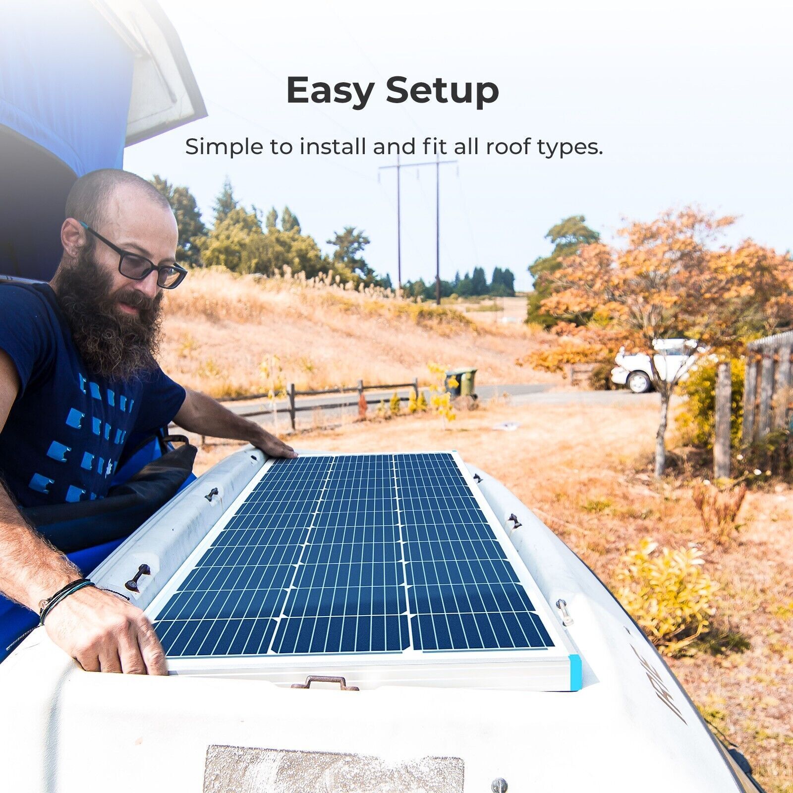 150W Complete Solar Panel System 12V Monocrystalline Home RV Roof w/ Controller
