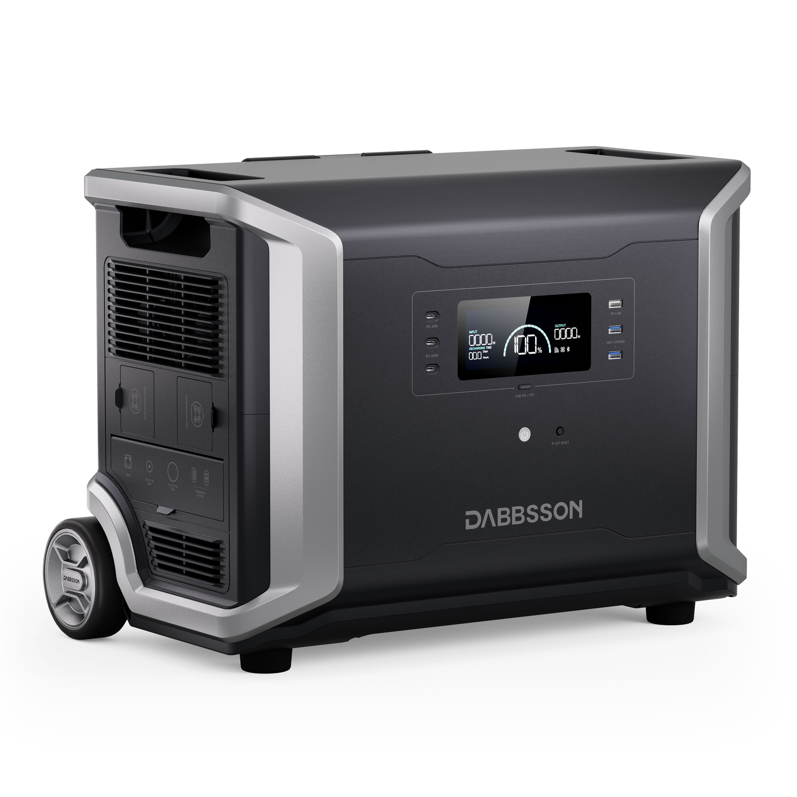 Dabbsson 3430Wh 3600W Portable Power Station Solar Generator Home Backup Camping
