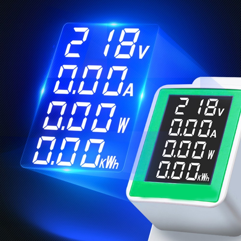 High Contrast Digital Voltmeter AC 50V300V for Easy Reading on Din Rail
