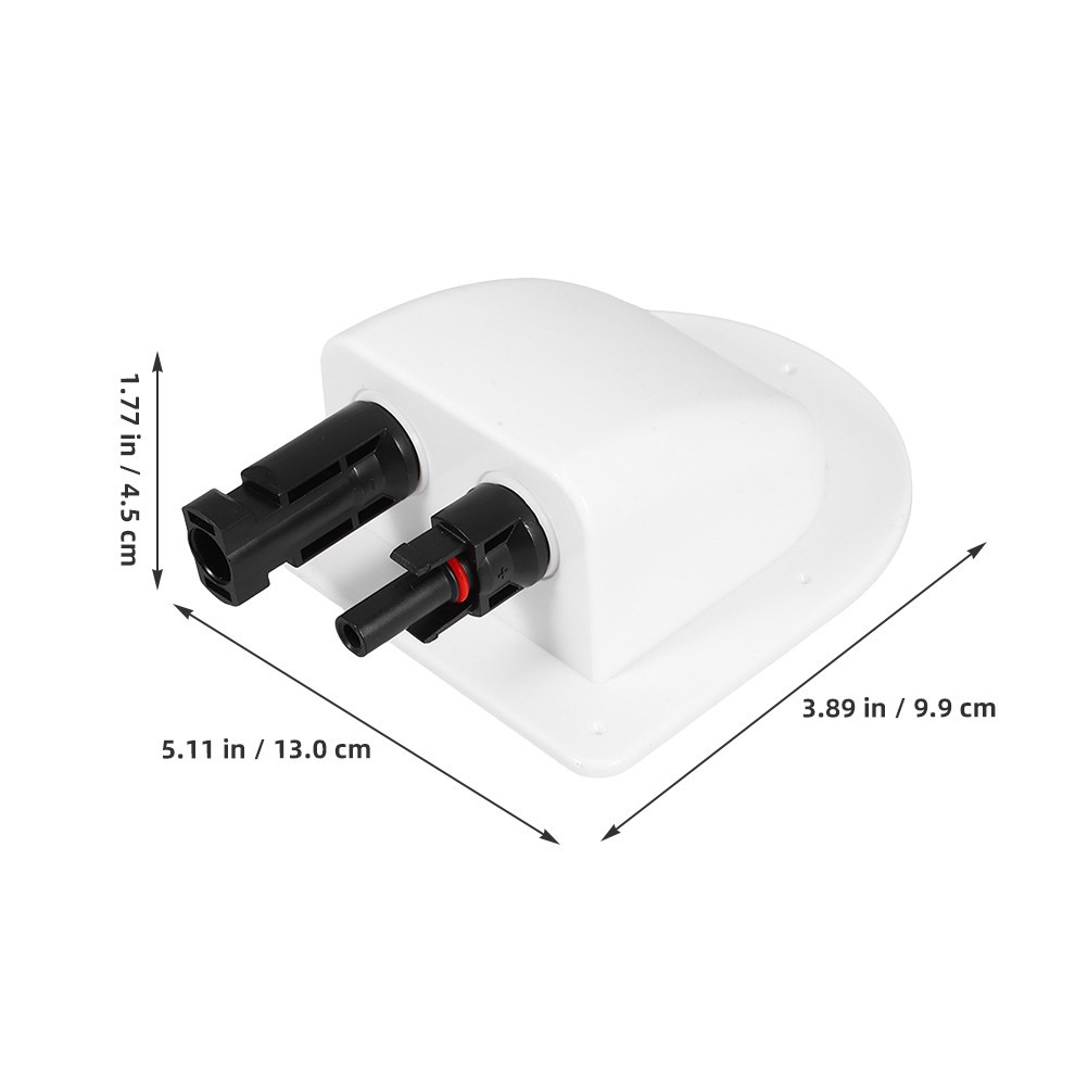 2Pcs Solar Cable Entry Gland Dual Wire ABS Housing Durable Outdoor Connector