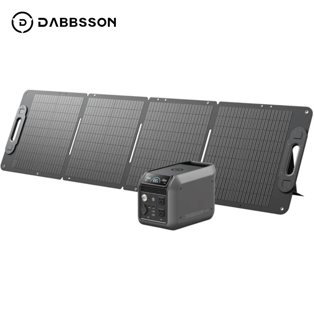 Dabbsson Power Station 768Wh 600W Solar Generator w/ 120W Folding Solar Panel